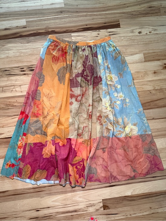 Zara Dresses & Skirts - Zara Floral 100% Cotton Printed Floral Midi Skirt